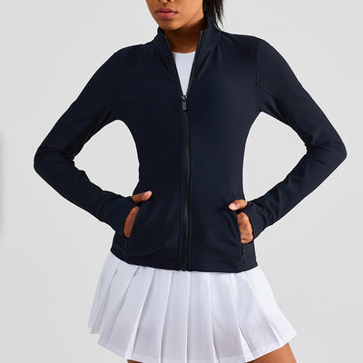 Four Way Stretch Women Zipper Horse Riding Tops Jacket Standing Collar