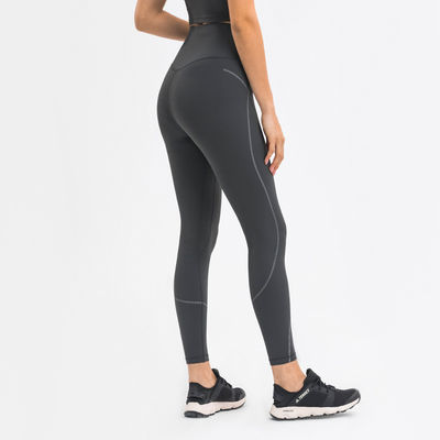 Moisture Wicking Nude Yoga Leggings Nylon Sports High Waisted Workout Pants